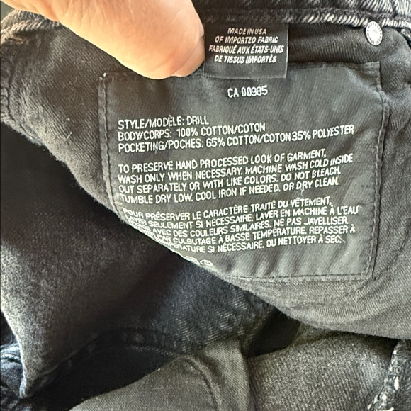 Alexander Wang "Drill" Denim X Charcoal flare leg Jeans - Picture 4 of 8